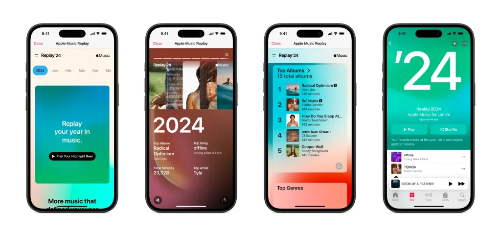 Apple Music Replay 2024: Új funkciók az éves összefoglalóban-1