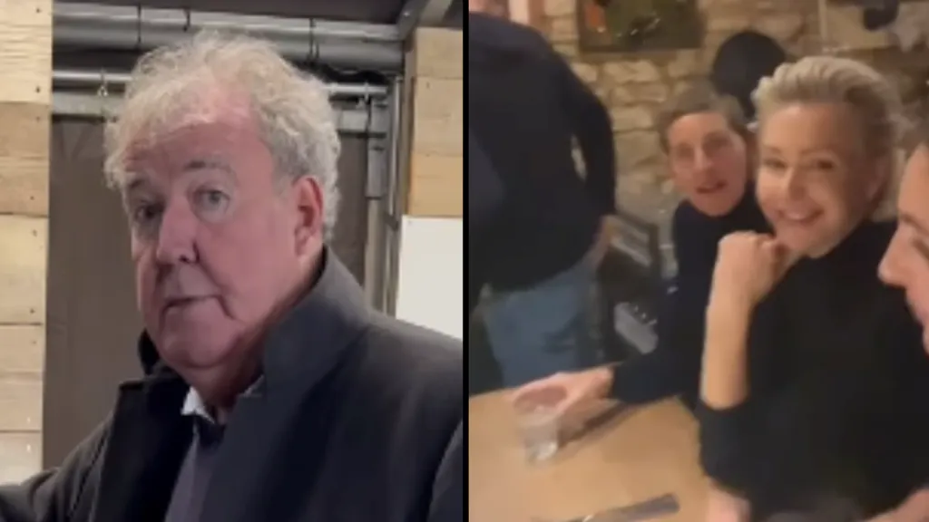 Jeremy Clarkson is now neighbours with Ellen DeGeneres and she's already drinking pints in his pub