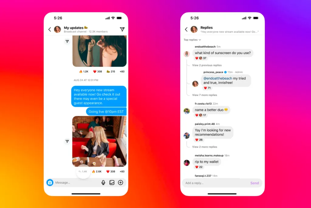 Instagram frissíti a közvetítési csatornákat