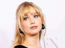 Jennifer Lawrence Debuted Cashmere Blonde Hair in a Slinky Black Maternity Dress