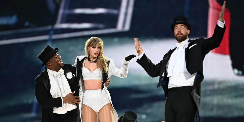 Taylor Swift and Travis Kelce Recreated an Iconic Eras Tour Fashion Moment at Her Surprise Party