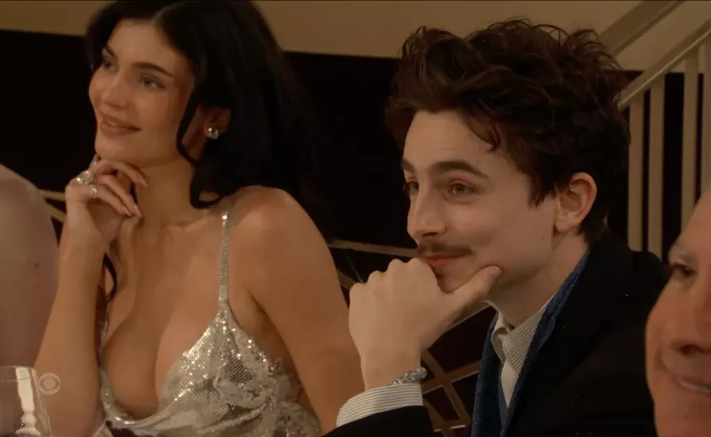 Timothée Chalamet és Kylie Jenner a Golden Globe-on-1