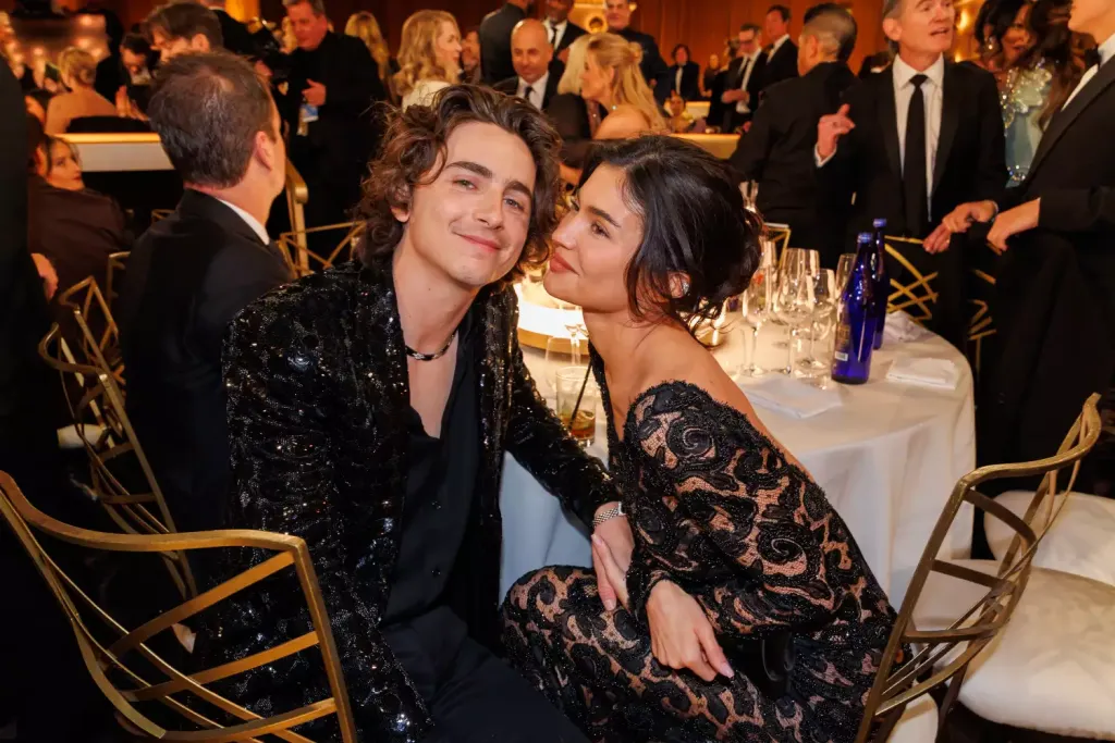 Timothée Chalamet és Kylie Jenner a Golden Globe-on-4