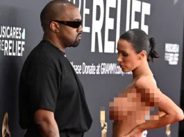 Lip reader reveals 'five word comment' Kanye West made to Bianca Censori before she dropped coat at Grammys