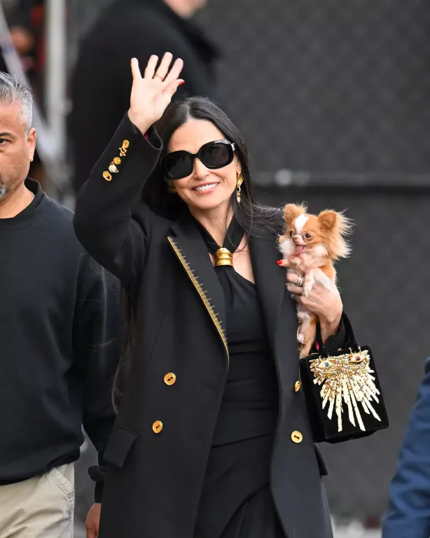 Demi Moore és Pilaf: Stílusos páros a vörös szőnyegen-1
