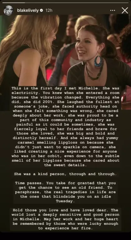 Blake Lively megható búcsúja Michelle Trachtenbergtől-1