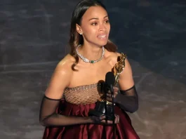 Zoe Saldaña Sweetly FaceTimed Her Kids After Winning Her Oscar for 'Emilia Pérez'