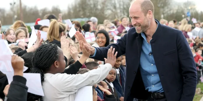 Prince William Has High-Fives, Hugs, and a Dad Joke for Hundreds of Schoolchildren Eager to Meet Him