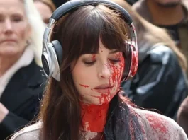 Dakota Johnson's Clean Girl Outfit Got Splattered With Blood While Filming 'Verity'