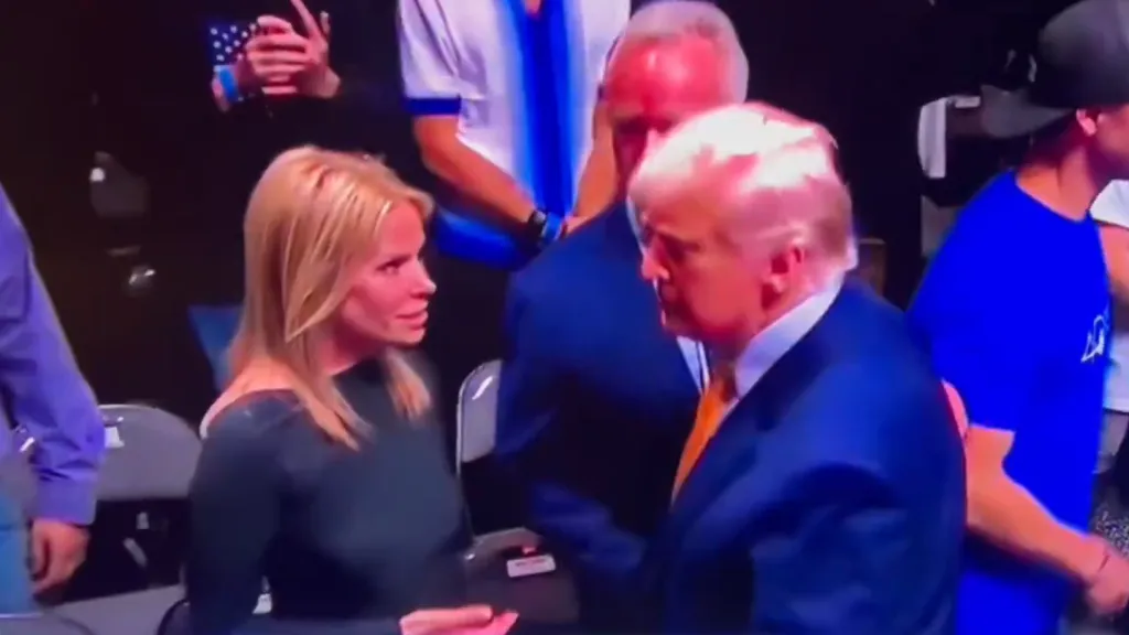Moment Donald Trump brutally 'snubs' RFK Jr.'s wife Cheryl Hines at UFC 314 leaving her stunned