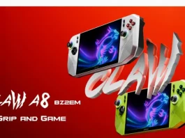 MSI bemutatja AMD-alapú Claw A8 BZ2EM kézi PC-jét