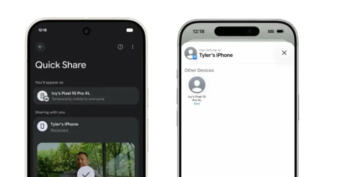 Pixel 10 AirDrop-kompatibilitás Apple eszközökkel