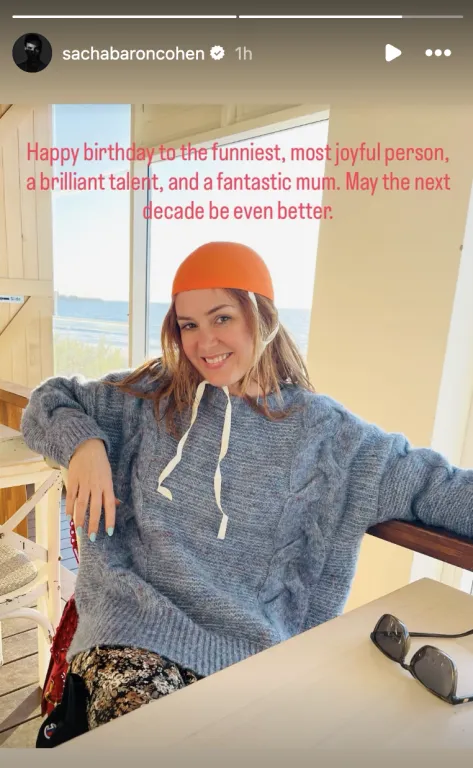 Sacha Baron Cohen dicséri ex-feleségét Isla Fishert születésnapján!-1