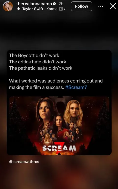 Scream 7 sztár undorító posztja miatt kért bocsánatot!-1