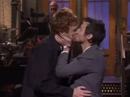 Harry Styles kisses male co-star during SNL monologue as he addresses 'queerbaiting'